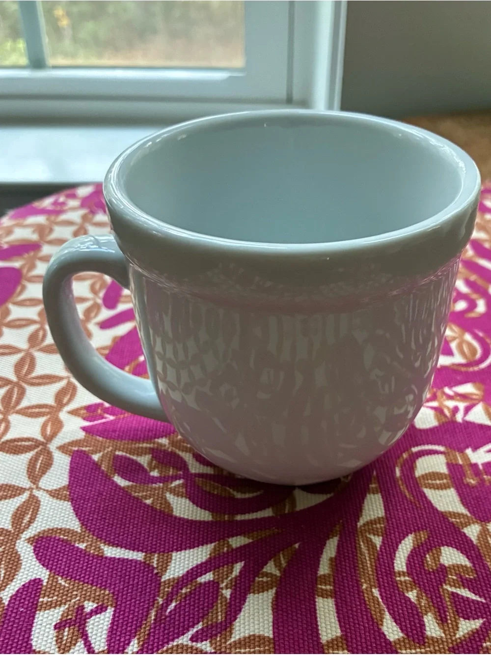 Pottery Barn White Ceramic Coffee Mug - Classic Dining Cup 10 oz.
